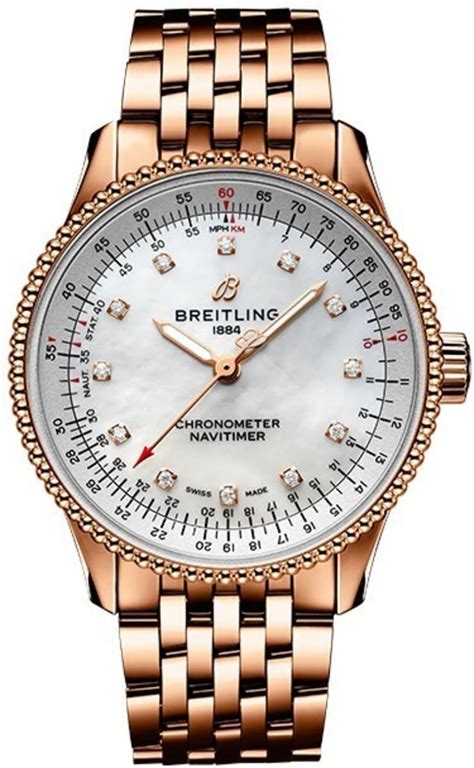 breitling rose gold womens watch|Breitling navitimer gold bezel.